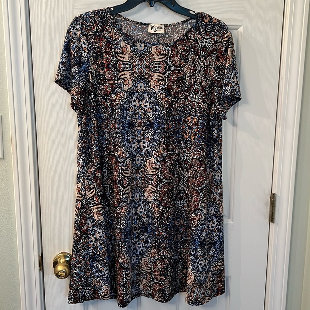 Show me your mumu mini flowy shirt dress size L